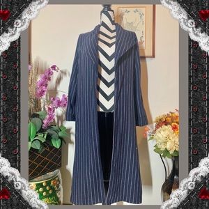 Favlux Striped Long Blazer Light Weight Coat